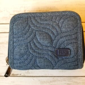 Lug Splits Multi Slot Pocket Dual Compartment RFID Secure Material Wallet